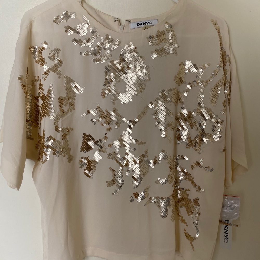 BRAND NEW DKNY SEQUIN SHIRT! Size S (NWT)